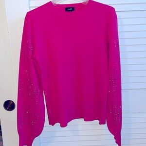 Pink Sweater/top w/ silver/grey studs